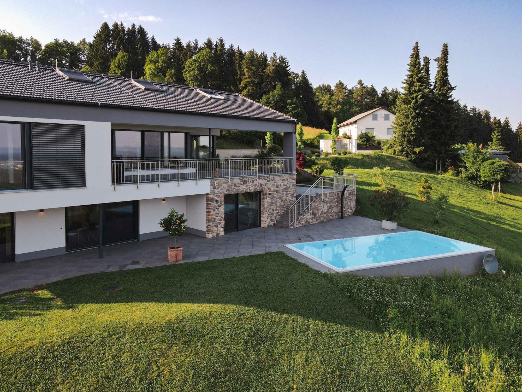 Greim15 --- Ganzes Ferienhaus Mit Fernsicht, Pool, Wellness 도이치란즈베르그 외부 사진