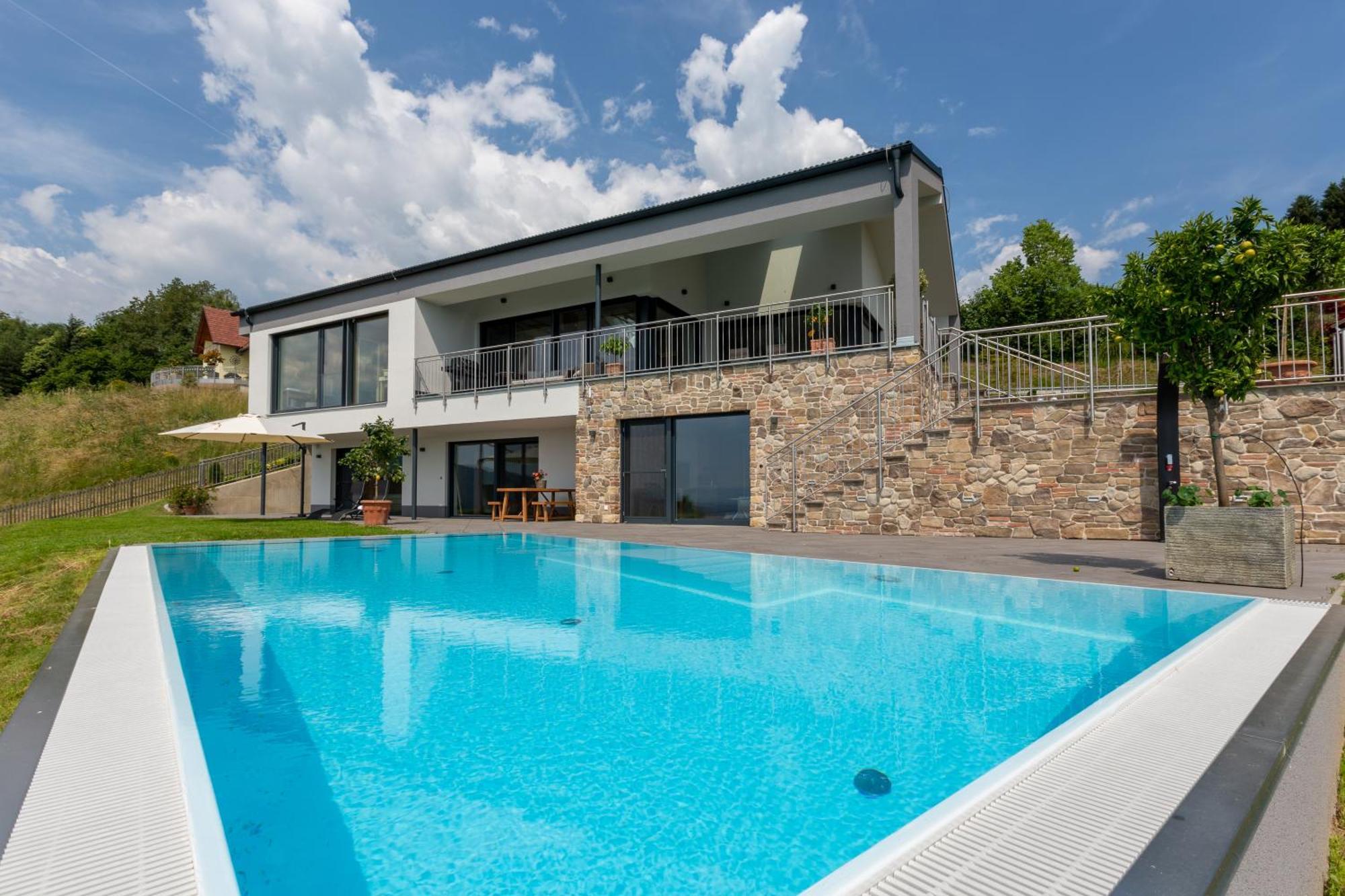 Greim15 --- Ganzes Ferienhaus Mit Fernsicht, Pool, Wellness 도이치란즈베르그 외부 사진